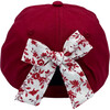 Customizable Bow Baseball Hat, Red Floral - Hats - 4