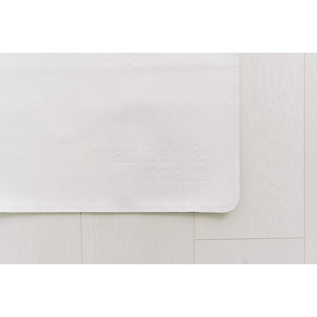 Vegan Leather Changing Pad, White - Playmats - 6