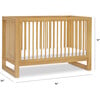 Nantucket 3-in-1 Convertible Crib with Toddler Bed Conversion Kit, Honey - Cribs - 4