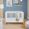 Nantucket 3-in-1 Convertible Crib with Toddler Bed Conversion Kit, Warm White and Honey - Cribs - 5