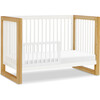 Nantucket 3-in-1 Convertible Crib with Toddler Bed Conversion Kit, Warm White and Honey - Cribs - 7
