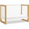 Nantucket 3-in-1 Convertible Crib with Toddler Bed Conversion Kit, Warm White and Honey - Cribs - 8