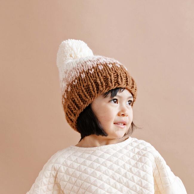 Nell Stripe Hat, Walnut/Blush - Hats - 3