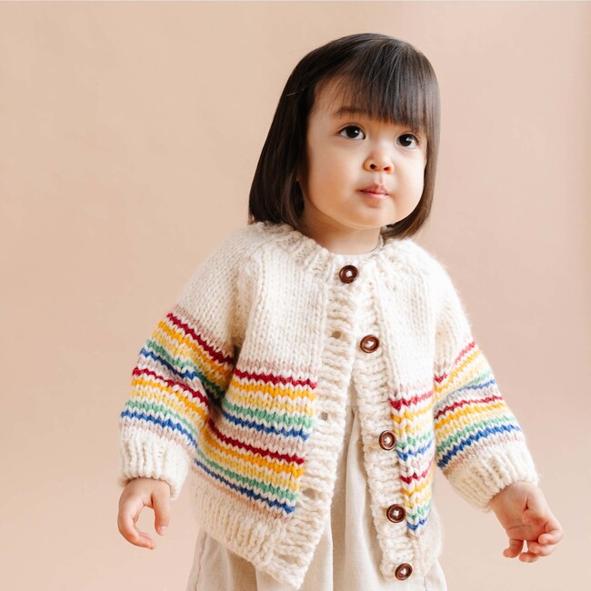 Rainbow Stripe Cardigan, Reagan - Cardigans - 3