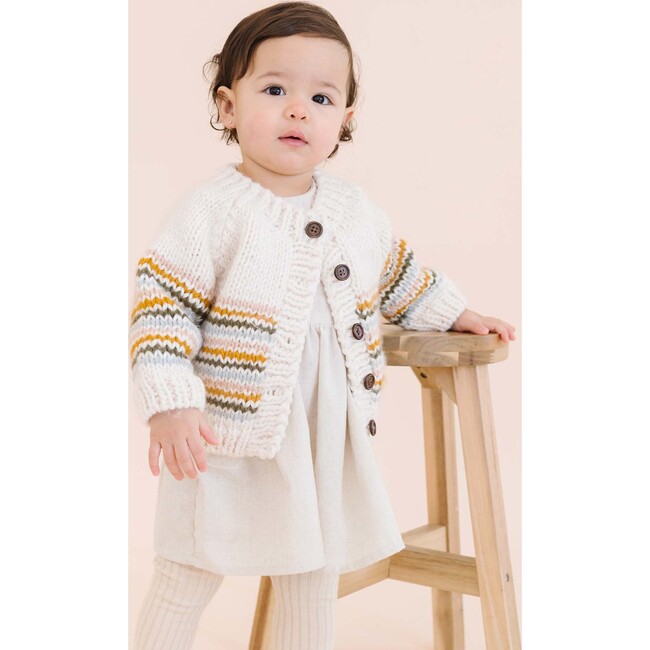 Rainbow Stripe Cardigan, Pastel - Cardigans - 3