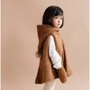 Poncho with Faux Fur Pom, Walnut - Cardigans - 3