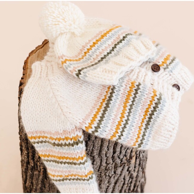Rainbow Stripe Cardigan, Pastel - Cardigans - 4