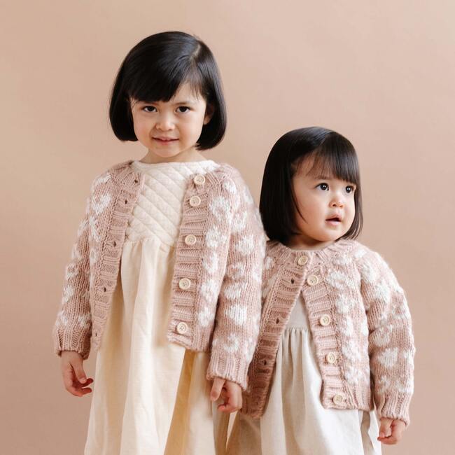 Cheetah Cardigan, Blush/Cream - Cardigans - 3