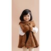 Poncho with Faux Fur Pom, Walnut - Cardigans - 4