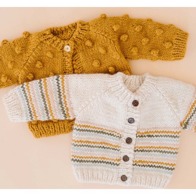 Rainbow Stripe Cardigan, Pastel - Cardigans - 5