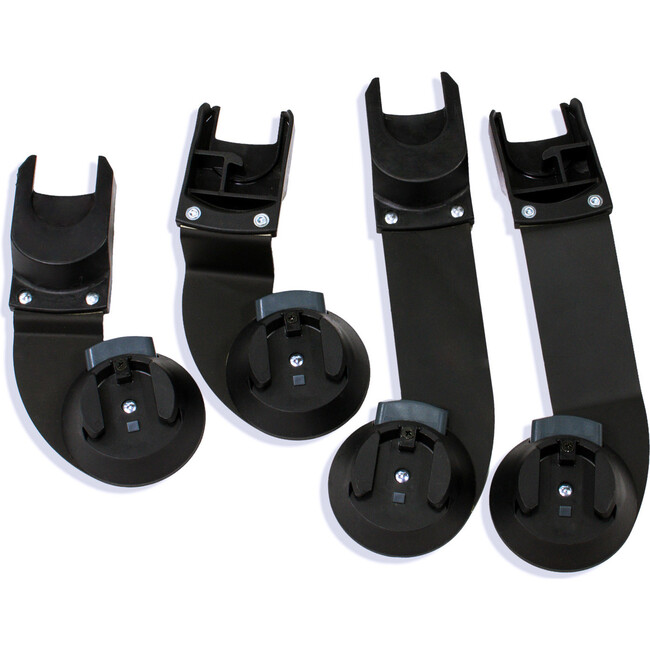 Indie Twin Adapter, SET – Maxi Cosi/Cybex/Nuna/Clek, Black - Stroller Accessories - 1