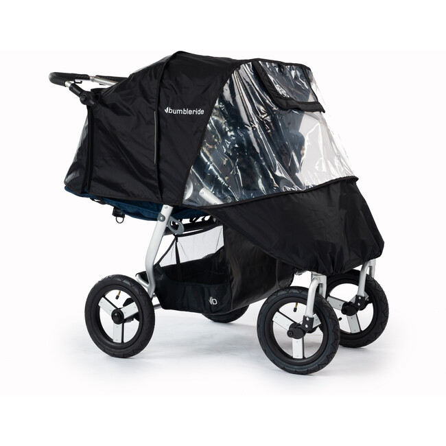 Indie Twin Rain Cover, Clear - Stroller Accessories - 1