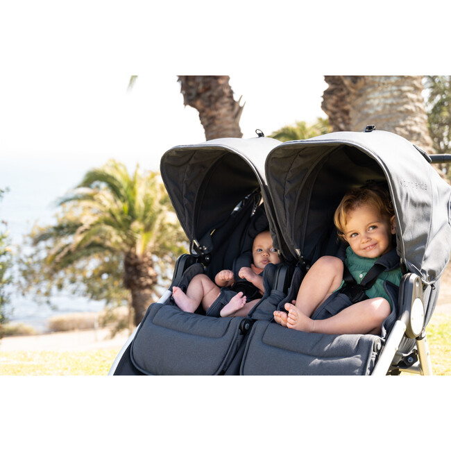 Indie Twin Dusk Double Stroller, Grey - Double Strollers - 2