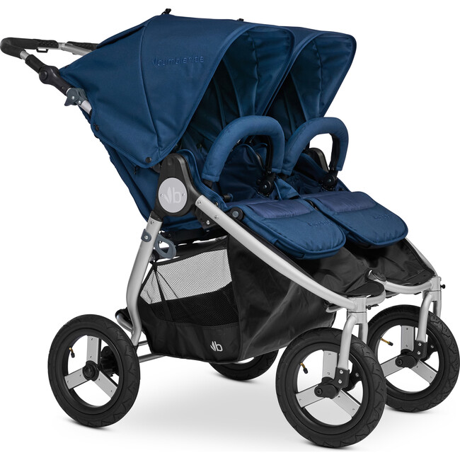Indie Twin Maritime Double Stroller, Navy - Double Strollers - 7