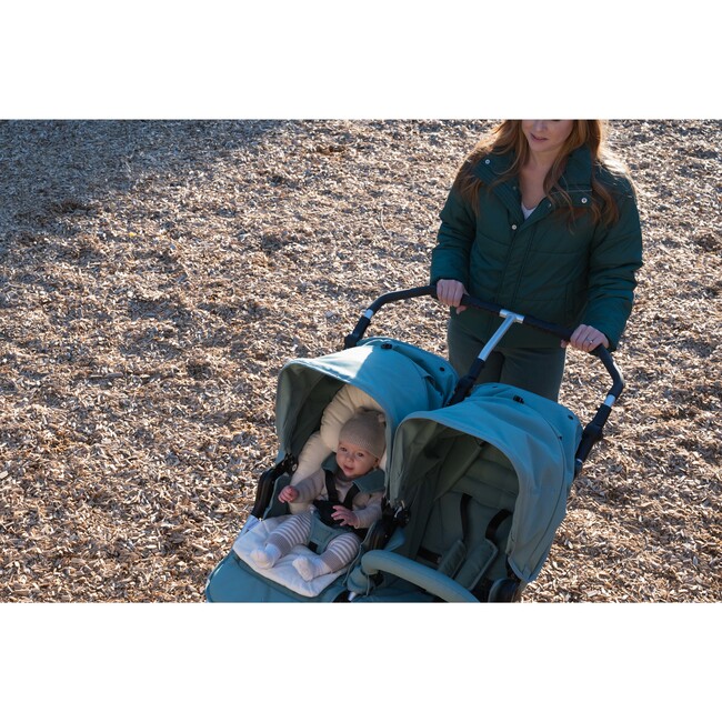 Indie Twin Sea Glass Double Stroller, Blue - Double Strollers - 5