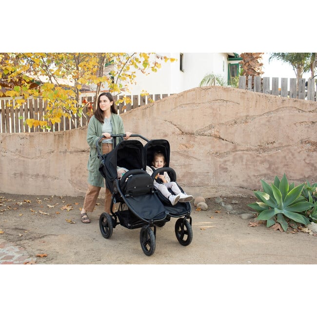 Indie Twin Black Double Stroller, Black - Double Strollers - 4