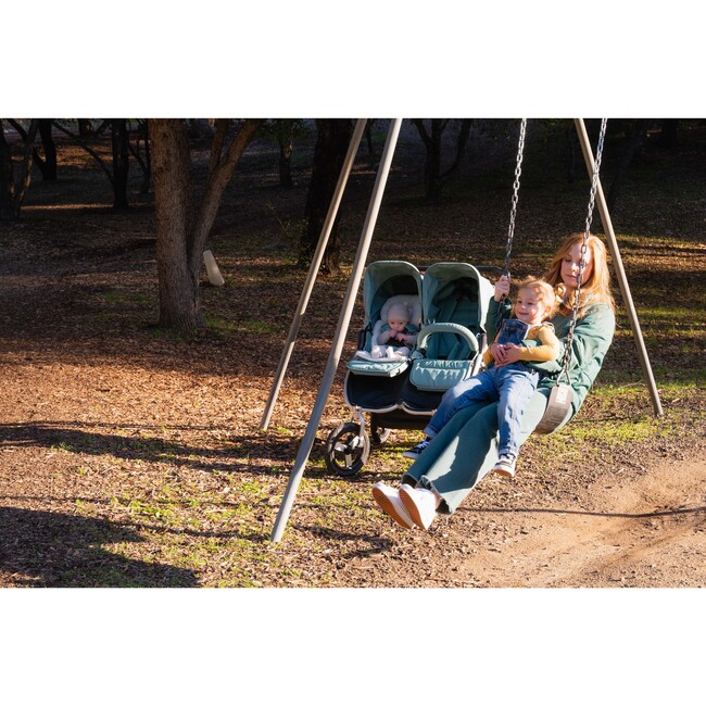 Indie Twin Sea Glass Double Stroller, Blue - Double Strollers - 8