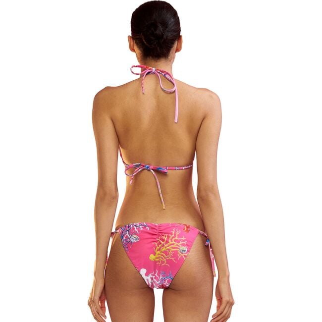 Coral String Bikini Bottom, Pink - Two Pieces - 2