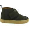 Nubuck One Strap Sneaker Boot, Dark Brown - Sneakers - 1 - thumbnail