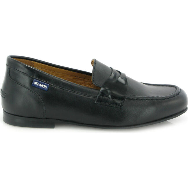 Smooth & Patent Leather Teresa Classic Loafers, Black