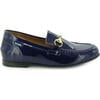 Patent Leather Teresa Buckle Loafers, Purple Blue - Loafers - 1 - thumbnail