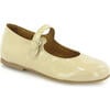 Patent Leather Mary Jane Ballerina, Beige - Mary Janes - 2