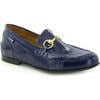 Patent Leather Teresa Buckle Loafers, Purple Blue - Loafers - 2