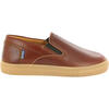 Leather Slip On Sneakers, Tawny - Sneakers - 1 - thumbnail