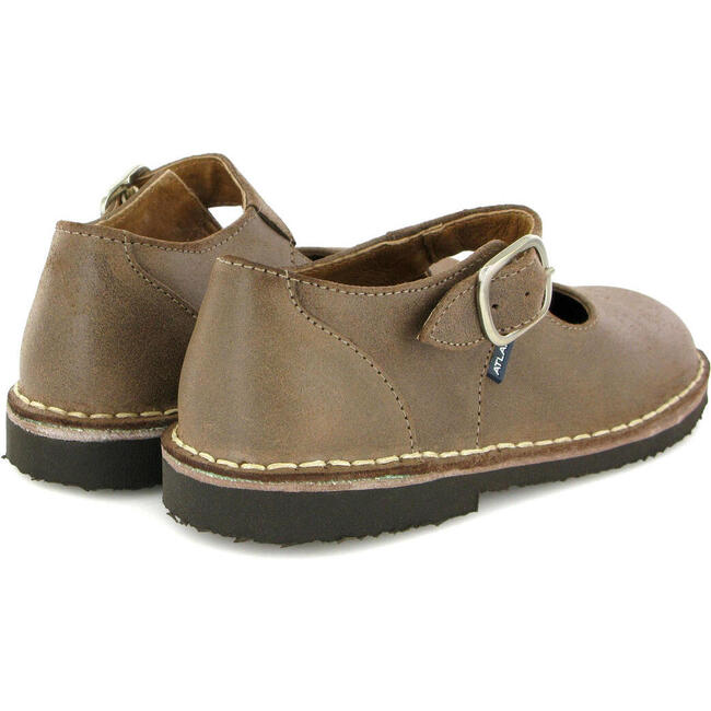 Leather Mary Jane Shoe, Brown - Mary Janes - 4