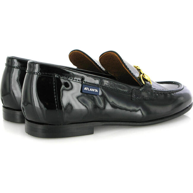 Patent Leather Teresa Buckle Loafers, Black - Loafers - 3