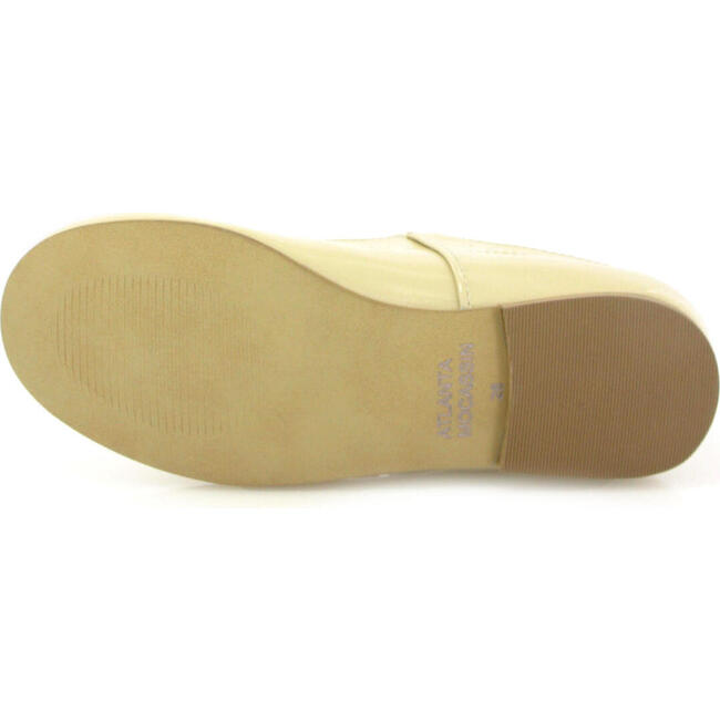 Patent Leather Mary Jane Ballerina, Beige - Mary Janes - 5