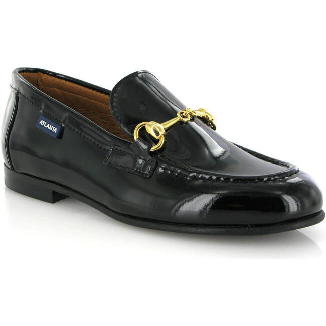 Patent Leather Teresa Buckle Loafers, Black - Loafers - 4