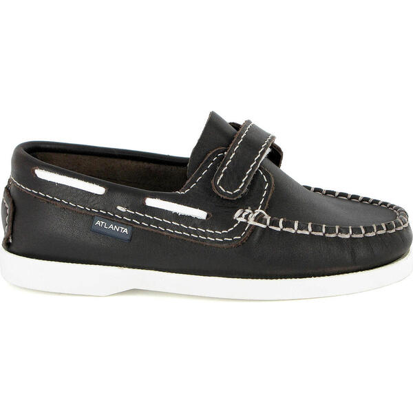 Leather Boat Shoes, Dark Brown Atlanta Mocassin Shoes