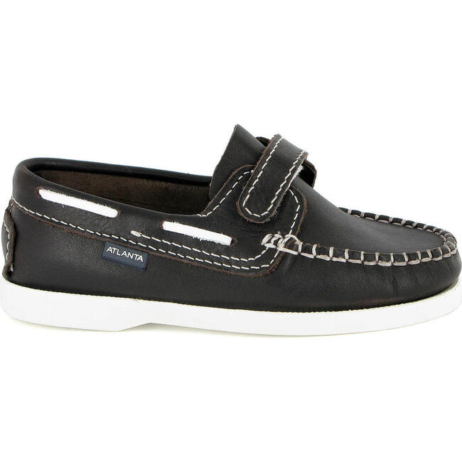 Leather Boat Shoes, Dark Brown