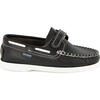 Leather Boat Shoes, Dark Brown - Loafers - 1 - thumbnail