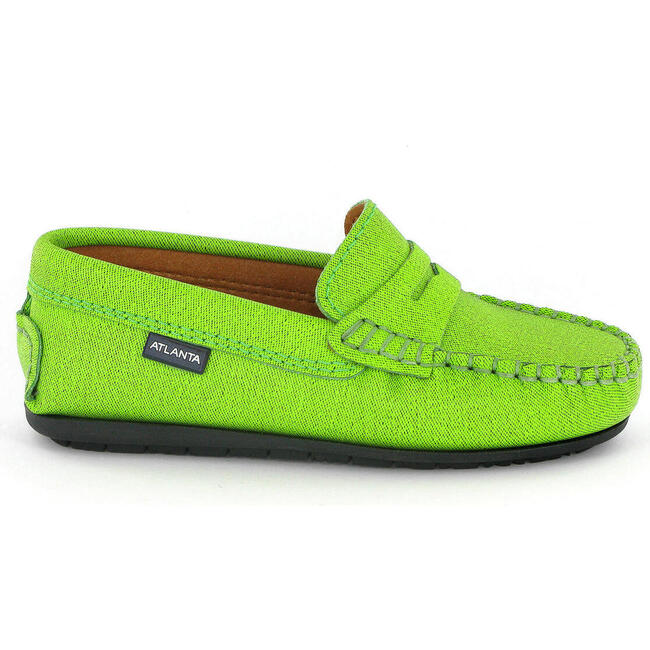 Leather Penny Moccasins, Green