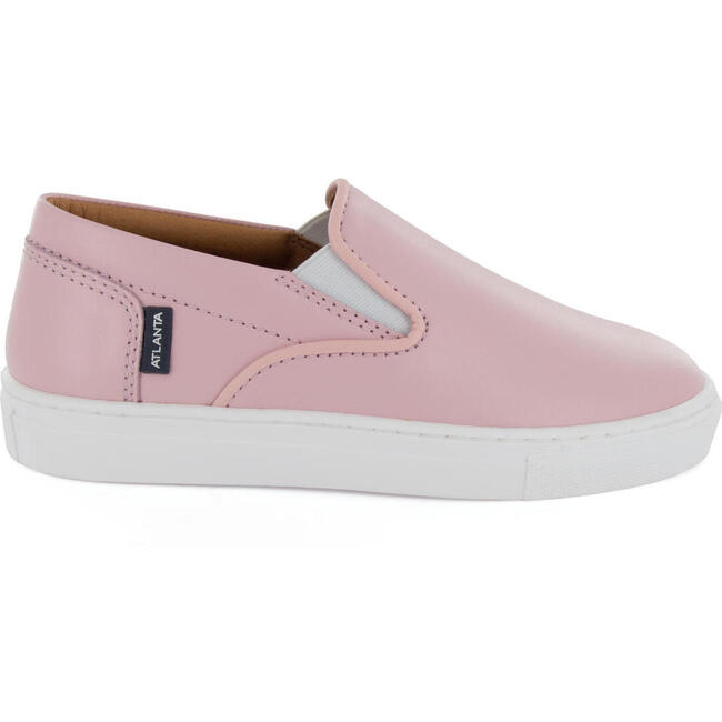 Smooth Leather Slip On Sneakers, Pink