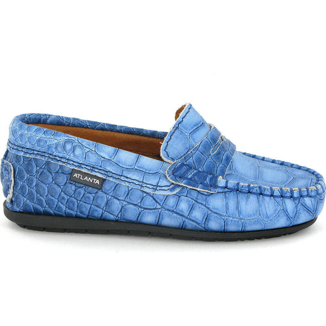 Penny Leather Moccasins, Blue