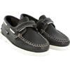 Leather Boat Shoes, Dark Brown - Loafers - 3