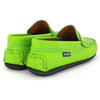 Leather Penny Moccasins, Green - Loafers - 3