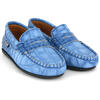 Penny Leather Moccasins, Blue - Loafers - 3 - thumbnail