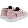 Smooth Leather Slip On Sneakers, Pink - Sneakers - 4