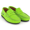 Leather Penny Moccasins, Green - Loafers - 4