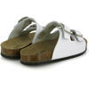 Smooth Leather Two Velcro Sandal, White - Sandals - 4 - thumbnail