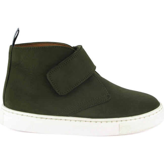 Nubuck One Strap Sneaker Boot, Green - Sneakers - 1
