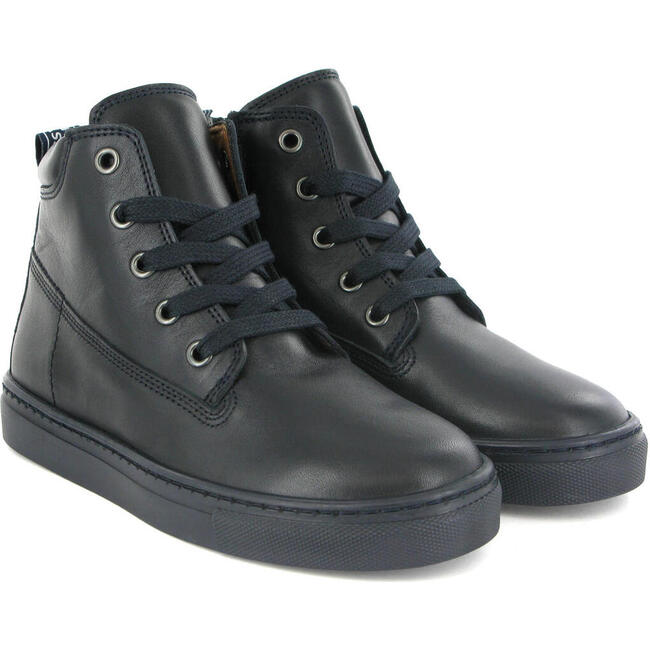Leather Laces Boot, Dark Blue