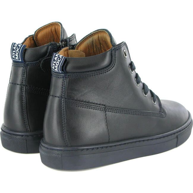 Leather Laces Boot, Dark Blue - Boots - 3