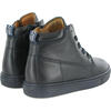 Leather Laces Boot, Dark Blue - Boots - 3 - thumbnail