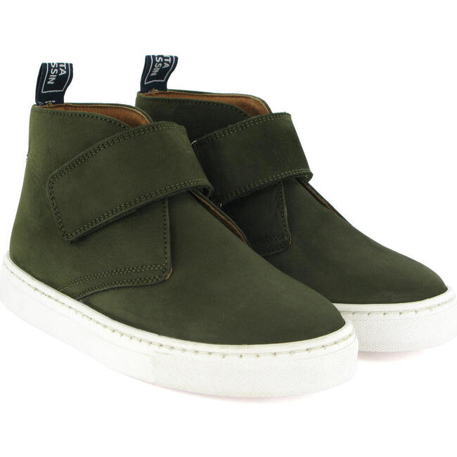 Nubuck One Strap Sneaker Boot, Green