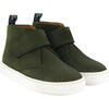 Nubuck One Strap Sneaker Boot, Green - Sneakers - 2 - thumbnail